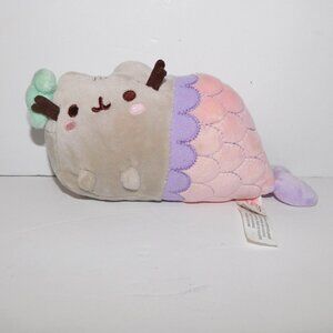 Gund Pusheen Cat Mermaid with Green Spiral Shell 7" Plush Stuffed